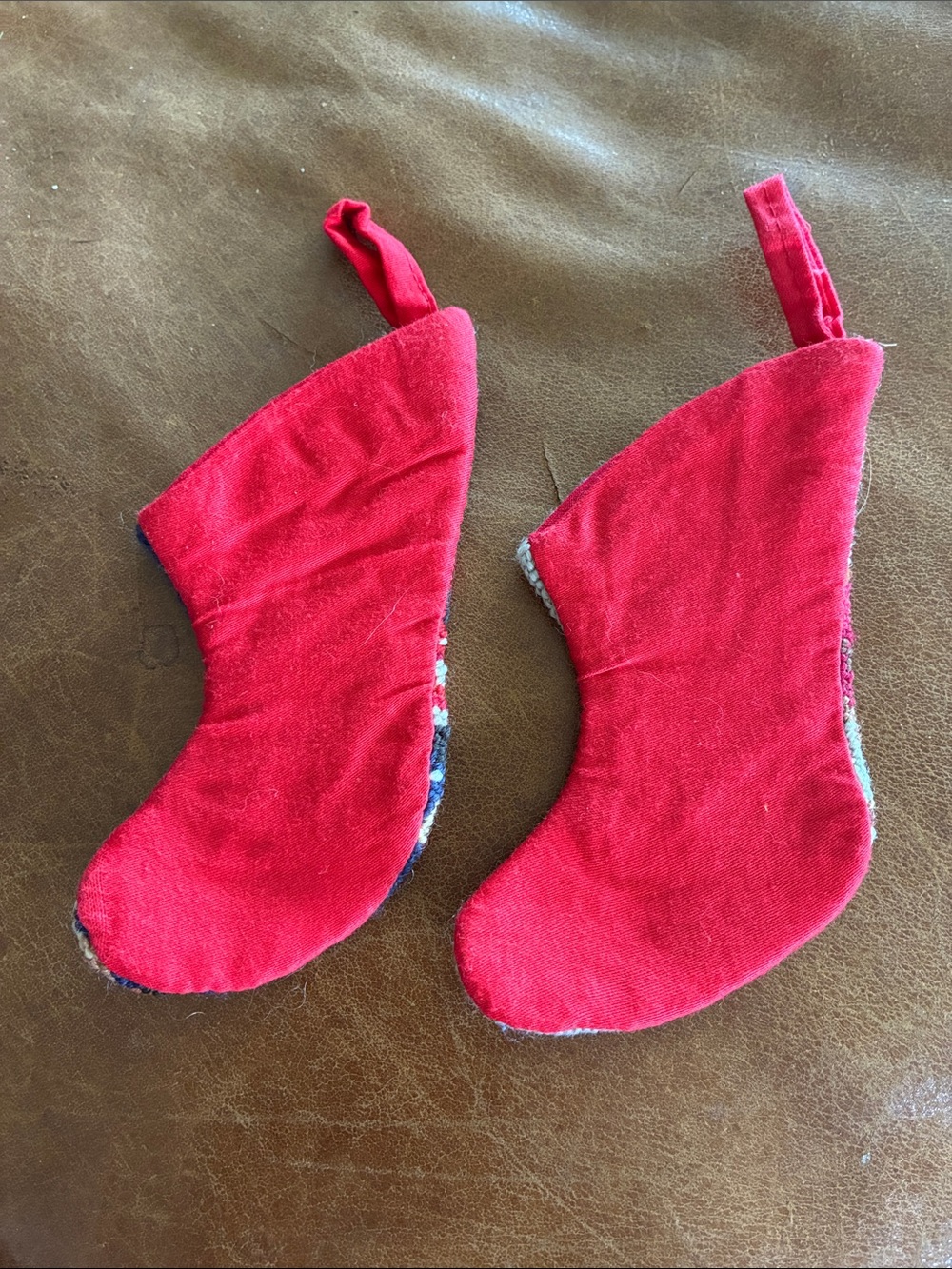 Pair of Small needle point stockings - Picture 2 of 4